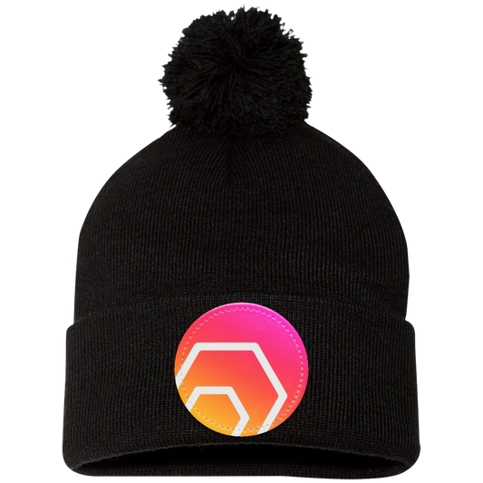 Pom Pom Knit Cap - Patch