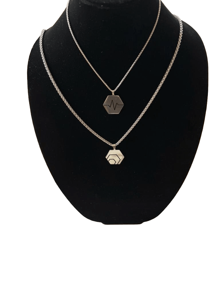 Double Sided Hex and Pulse Chain Pendant and Necklace - Aussie Greatest